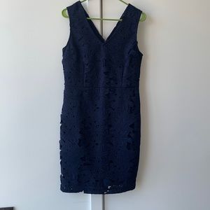 Banana republic petite sleeveless navy mini dress